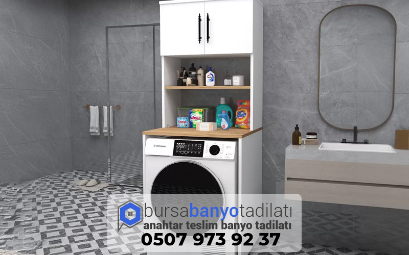 Banyo Çamaşır Makinesi Dolabı